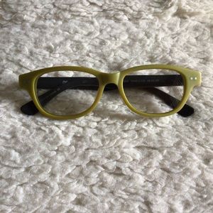 Corrine McCormack Penny Eyewear Eyeglasses 1010772-125  Yellow/Green Frame